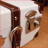 高档欧式手提箱复古木质收纳箱经典仿古做旧皮箱橱窗展示摄影道具