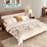 aqs林氏木业简约现代1.8米双人床 梳妆台床垫时尚卧室成套家具CP4