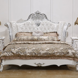 新古典双人大床 特价欧式实木雕花婚床1.8米简约后现代公主软床