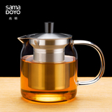 尚明玻璃茶壶泡茶壶不锈钢过滤玻璃茶具加厚耐热玻璃花茶壶可加热