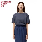 8seconds|8秒女式韩版纯色休闲T恤圆领短袖上衣355542012