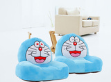 韩式全棉简约儿童叮当猫卡通单孔小沙发毛绒靠垫宝宝卡通坐垫