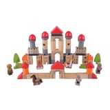 质玩具80粒古堡积木城堡儿童益智早教玩具礼物 Hape德国E8313多米