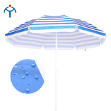 防水户外遮阳伞2米庭院伞大太阳伞罗马伞防晒沙滩伞防雨 蓝白条纹