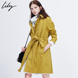 专柜正品包邮Lily丽丽2015秋季女装新款纯色风衣115340J1308