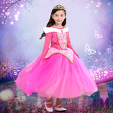 永丽公主圣诞节儿童服装迪士尼公主爱洛睡美人公主裙儿童蓬蓬裙新