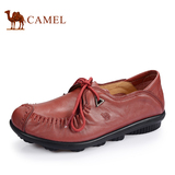 Camel骆驼正品女鞋 2015春季新款真皮单鞋浅口休闲皮鞋子A1307088