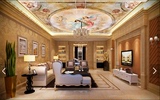 大型高档酒店大堂会所KTV客厅3D立体壁画墙纸欧式天花板吊顶天使