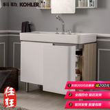 科勒浴室柜组合希尔维白色梳妆台浴室家具一体盆K-45764T/k-2746T