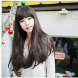 韩国时尚假发流行发型女性必备 长卷发齐刘海修脸假发套s6006