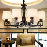 新中式吊灯现代简约大气客厅灯具铁艺复古LED卧室餐厅灯酒店灯饰