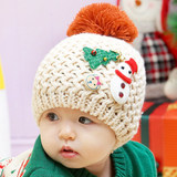 韩国婴儿宝宝儿童帽子秋冬季0-1岁男童女童小孩毛线帽3-6-12个月