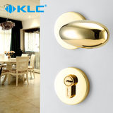 德国KLC现代简约室内门锁 卧室房门锁分体蛋形PVD金色个性门锁