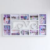 厂家直销love情侣相框7寸6寸10画框连体组合创意相框挂墙照片墙