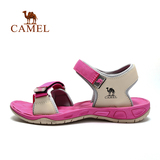 Camel/骆驼户外女鞋平底夏徒步速干透气防滑露趾耐磨沙滩情侣凉鞋
