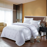 五星级酒店床上用品 全棉白色贡缎提花四件套 宾馆批发床品