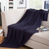 宜家风格 全棉针织毯午睡棉线毯沙发毯毛线毯宝宝毯婴儿毯