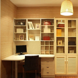 宜佰家衣柜定制书柜书桌书架现代欧式风格可定做实木吸塑成都