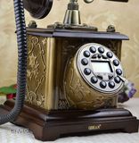 包邮仿古电话机复古电话机欧式古典创意实木家用电话座机新款高档