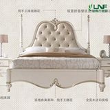 欧式实木双人床1.8米新古典后现代公主婚床卧室金银箔1.5米高箱床