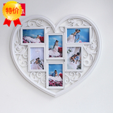 韩式心形照片墙创意心形相框挂墙6张6寸横竖连体组合相框影楼婚纱