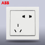 ABB开关插座二三插墙壁插座德宁雅白色五孔插座面板开关面板AN205