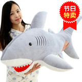 可爱大白鲨鱼公仔卡通毛绒玩具午休枕头创意布娃娃儿童节礼物女生