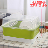 碗柜塑料厨房沥水碗架大号带盖碗筷餐具收纳盒放碗碟架滴水置物架