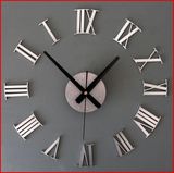 时尚欧式3D立体罗马数字客厅挂钟艺术挂表 DIY创意墙贴时钟表挂钟