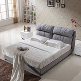 特价可拆洗布艺床小户型现代1.5/1.8米双人布床储物婚床气动高箱