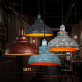 美式个性工业风LOFT复古创意客餐厅酒吧台北欧单头铁艺灯罩吊灯具