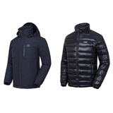 韩国外贸冬季三合一两件套冲锋衣男款 羽绒服加厚内胆防风保暖