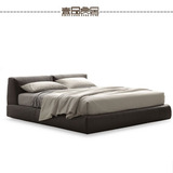 壹品良居时尚可拆洗小户型棉麻布艺床现代简约软床1.8米双人床Y10