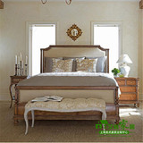 美式实木床法式复古做旧双人床1.8米公主床北欧现代简约1.5布艺床