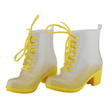 包邮全国韩国时尚女士果冻鞋高跟马丁雨靴带高跟防滑雨鞋 水靴
