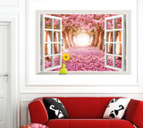 3D立体风景墙贴纸创意卧室电床头电视背景墙贴纸客厅儿童房装饰画
