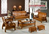 全实木沙发组合 香樟木沙发现代中式小户型沙发 木质沙发客厅家具