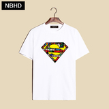Superman超人男士短袖t恤 加肥加大码宽松休闲潮流男装纯棉半袖