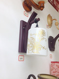 浩腾现代中式木头壁灯雕花床头灯新古典过道灯壁灯具带光源695-1