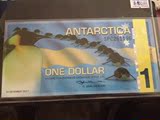 全新美国南极洲塑料钞纸币一元1元纪念钞美金