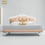 赛薇雅 意大利新古典后现代实木雕花欧式简约双人床婚床 FS135