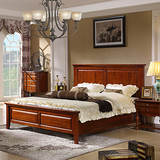 美式红橡实木双人床 欧式简约1.8米婚床公主床 卧室组合定制家具
