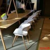 北欧风格餐椅实木休闲椅子无限椅塑料家庭个性用椅办公室异形椅子