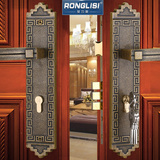 荣力斯 中式纯铜大门锁 全铜房门锁 室内卧室实木门锁 别墅门锁
