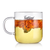teatime杯子 双层水杯 透明玻璃杯 花草茶茶杯 多用牛奶杯 咖啡杯