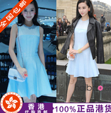 maje香港正品代购2016夏季女装气质小清新显瘦同款雪纺无袖连衣裙