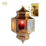 纯铜壁灯阿拉伯铜壁灯走廊过道背景墙壁灯东南亚彩色玻璃壁灯装饰