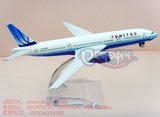 仿真飞机模型合金金属 波音777美联合 航天航空飞机模型客机16cm