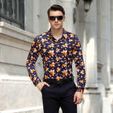 常规长袖标准衬衣商务中年男装品牌丝光棉专柜正品桑蚕丝真丝衬衫