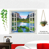 [转卖]墙贴假窗 林荫小道 桂林山水 窗户 沙发客厅装饰背景